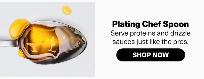 Plating Chef Spoon | Serve proteins and drizzle sauces just like the pros.