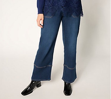 LOGO by Lori Goldstein Regular Indigo Full Length Jeans