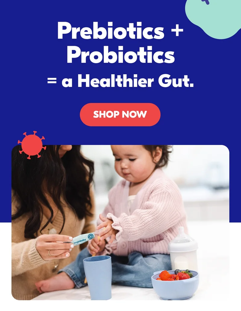 Prebiotics + Probiotics = a Healthier Gut.
