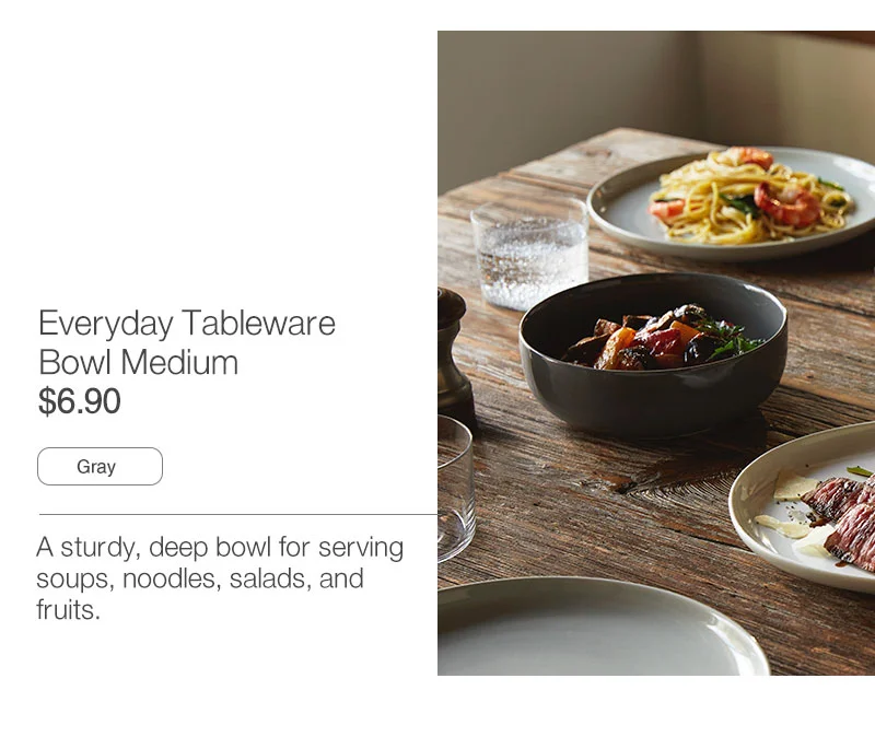 Shop Everyday Tableware Bowl Medium - Gray