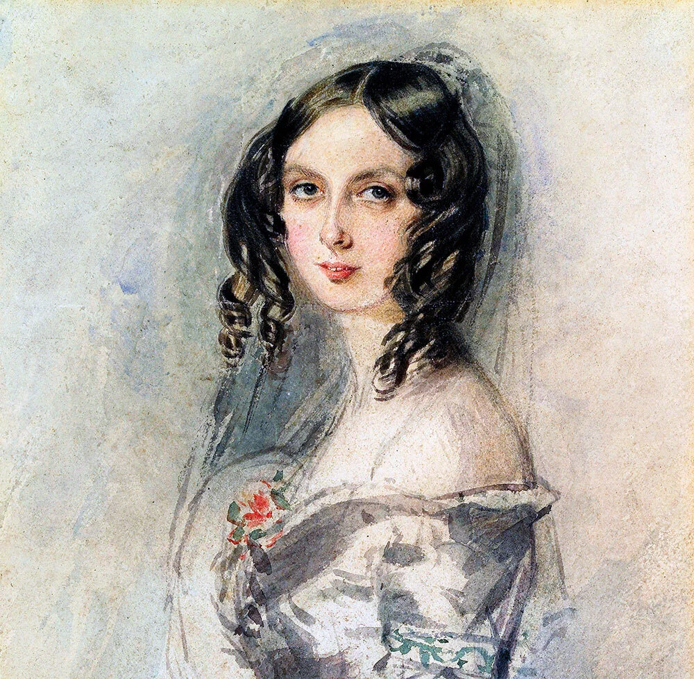 A portrait of Ada Lovelace from 1835, aged about 20