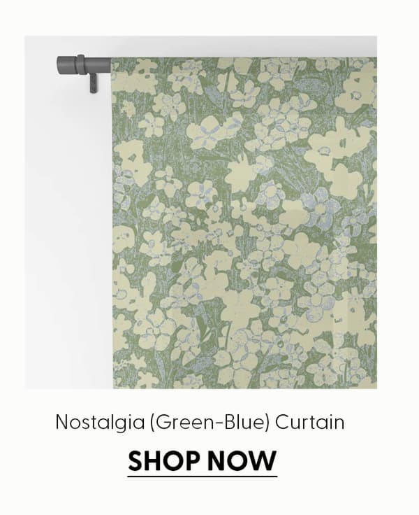 Nostalgia (Green-Blue) Curtain