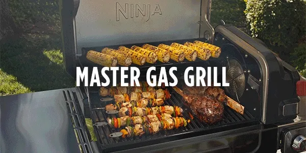 Master gas grill, woodfire BBQ smoker, quickcrisp roaster, professional-grad griddle, artisan pizza maker