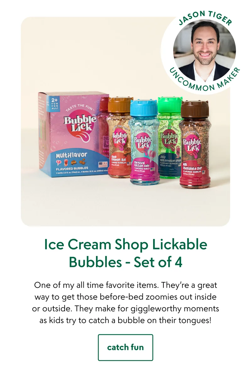 Ice Cream Shop Lickable Bubbles - Set of 4
