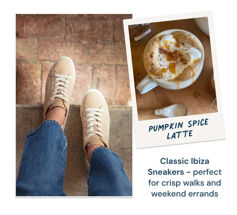 Pumpkin spice latte: Classic Ibiza Sneakers - perfect for crisp walks and weekend errands