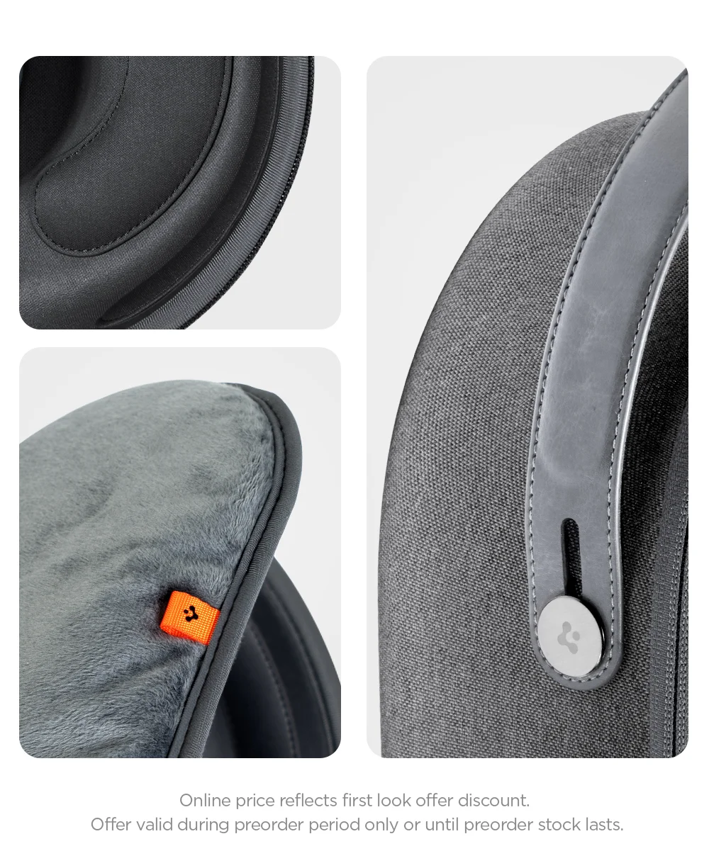 Made from premium nylon fabric exterior, leather carrying strap, and EVA shell for durability.Easy organization and removability via Velcro-lined inner pouch for Apple Vision Pro Battery. Secret AirTag compartment for theft prevention.
