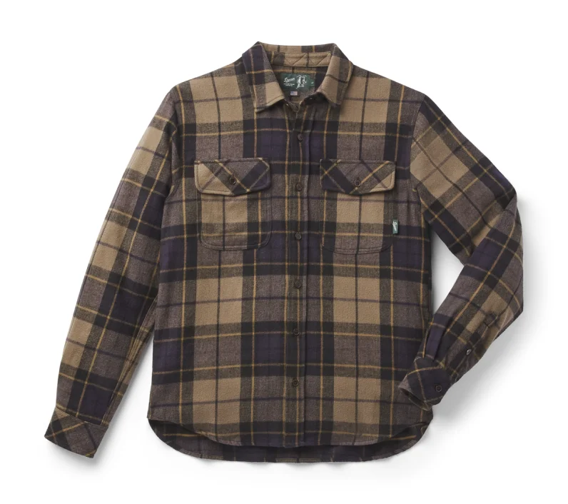9200038 - Cedar Mills Cotton Flannel Shirt - Navy/Olive Tartan Plaid - Men's