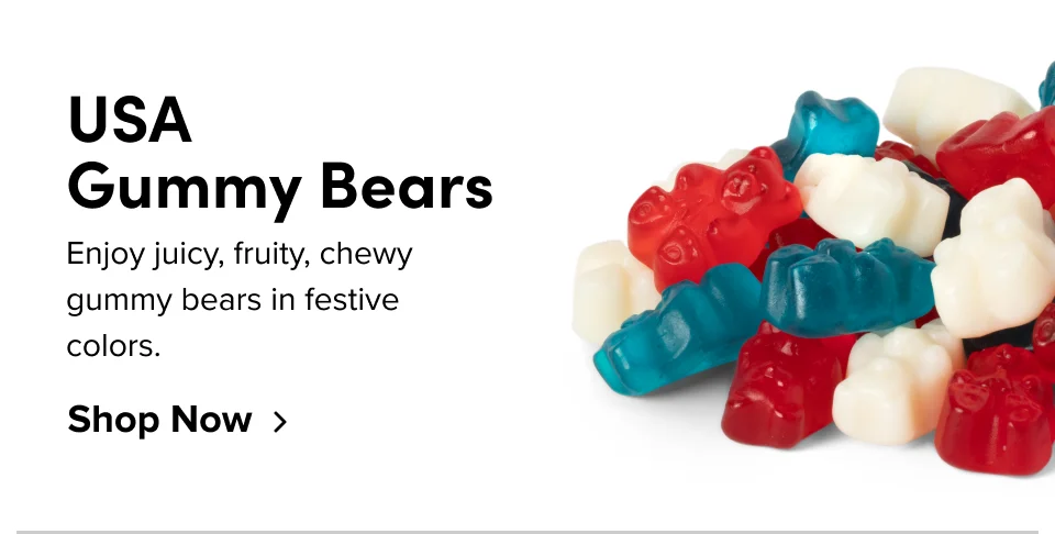 USA  Gummy Bears Enjoy juicy, fruity, chewy gummy bears in festive colors. Shop Now