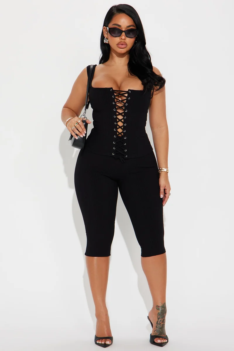 Image of Carina Snatched Pant Set - Black