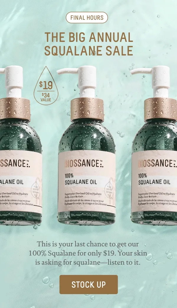 The Big Annual Squalane Sale