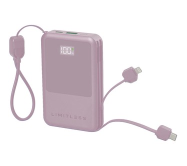 Limitless 10,000mAh Power Bank w/ Built in Cables & 15W Magnetic Charge
