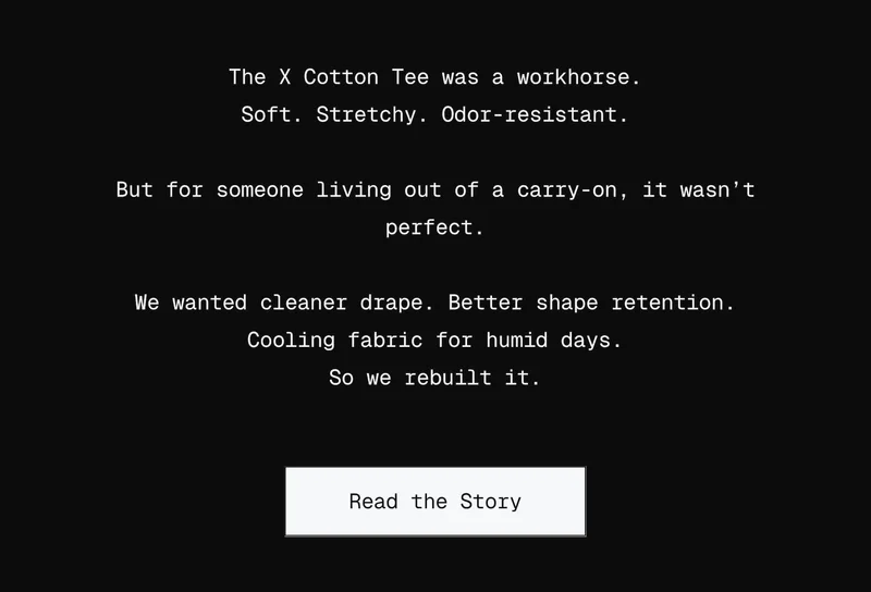 The X Cotton Tee was a workhorse. Soft. Stretchy. Odor-resistant. But for someone living out of a carry-on, it wasn’t perfect. We wanted cleaner drape. Better shape retention. Cooling fabric for humid days. So we rebuilt it.