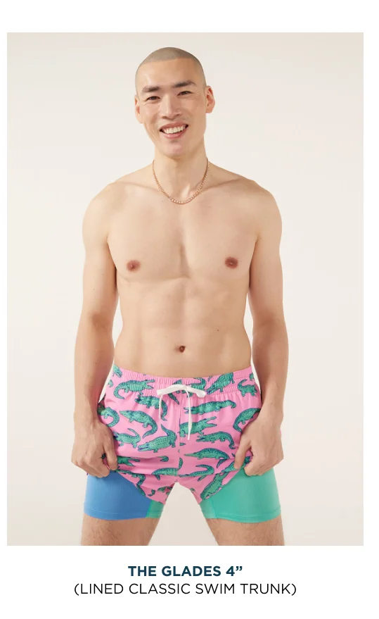Lined Classic Swim Trunk: The Glades 4"