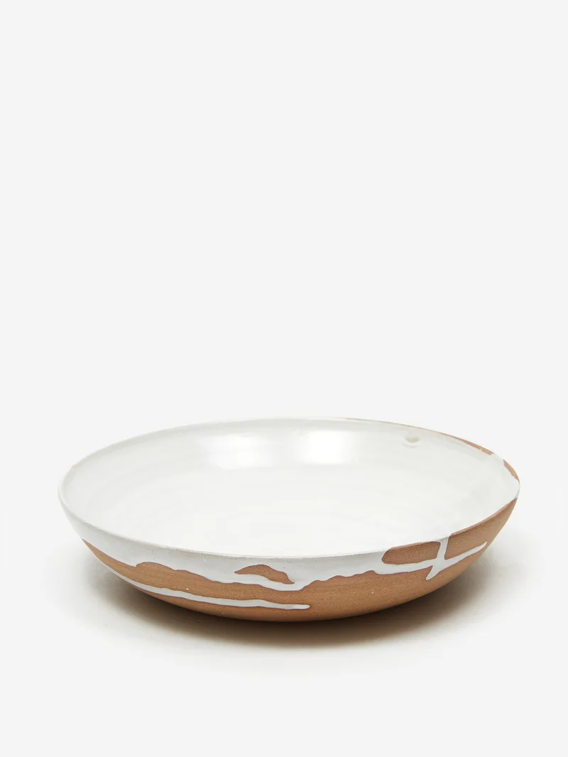 Image of by.noo Handmade Pasta Bowl - White Drip