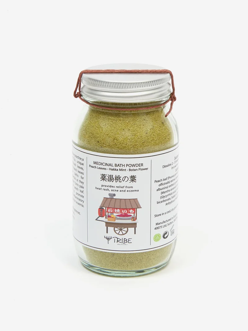 Image of Tribe Japanese Bath Powder - Peach, Hakka Mint & Botan Flower