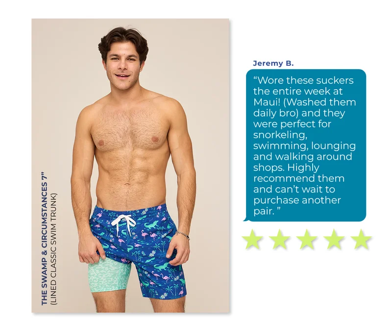 Lined Classic Swim Trunk: The Swamp & Circumstances 7"