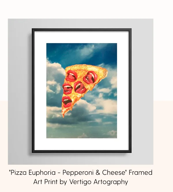 Pizza Euphoria - Pepperoni & Cheese Framed Art Print by Vertigo Artography