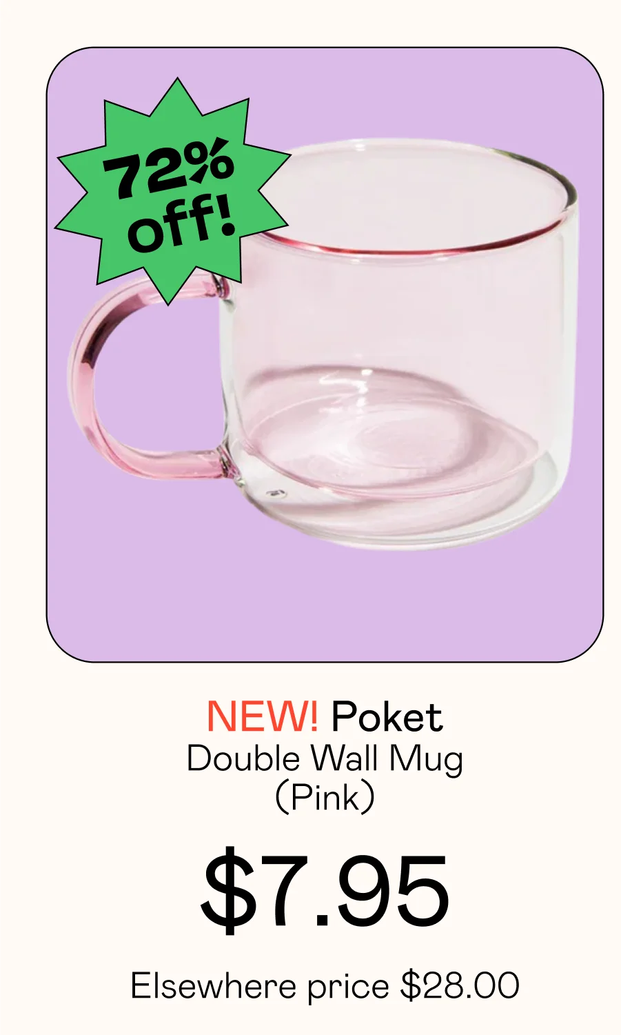 Double Wall Mug (Pink)