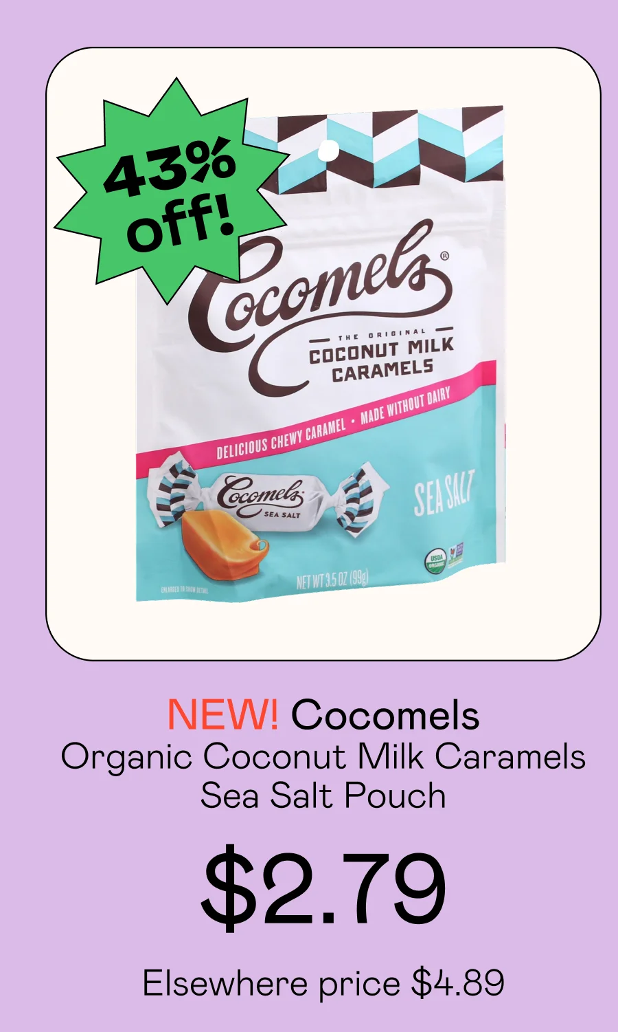 Organic Coconut Milk Caramels Sea Salt Pouch