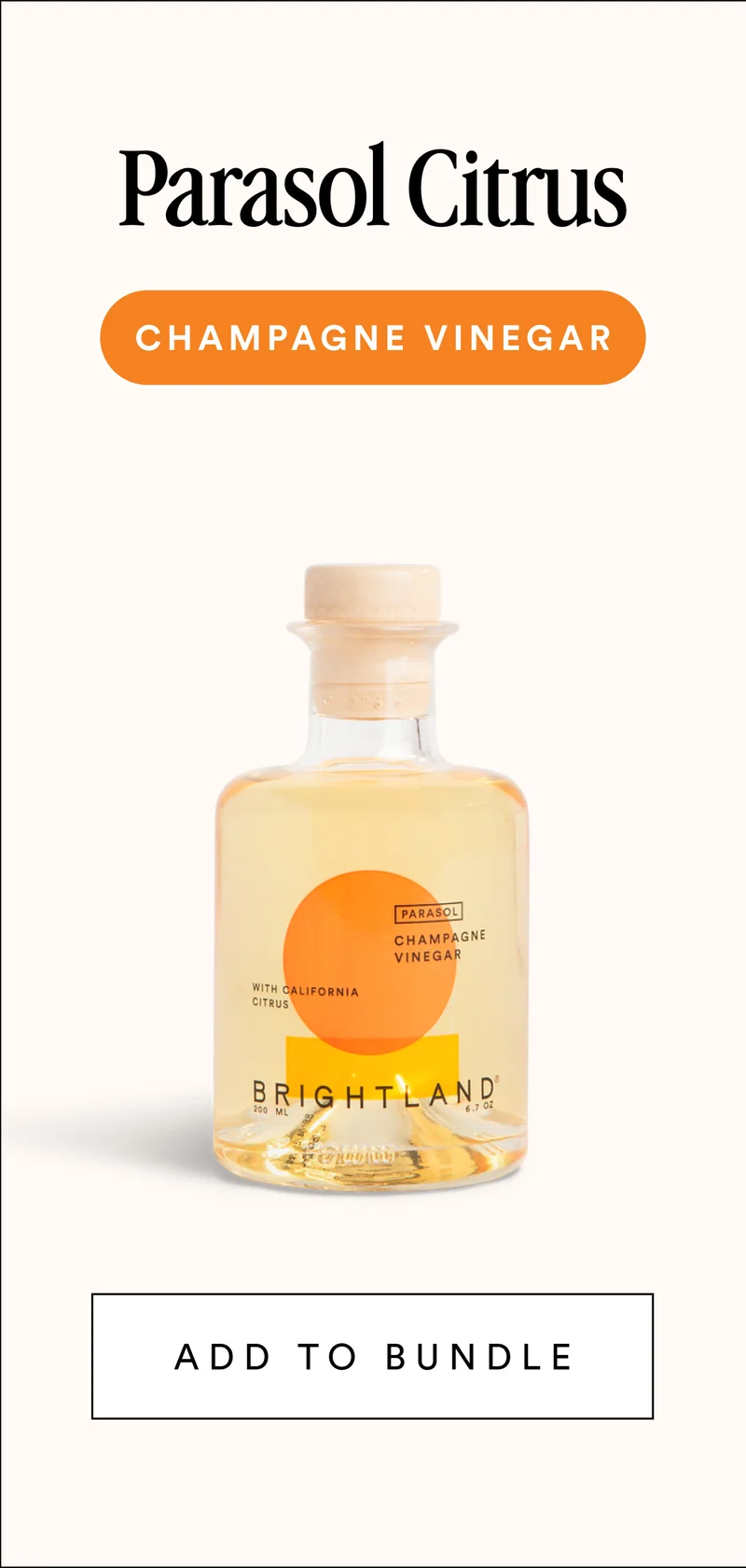 Parasol Citrus Champagne Vinegar