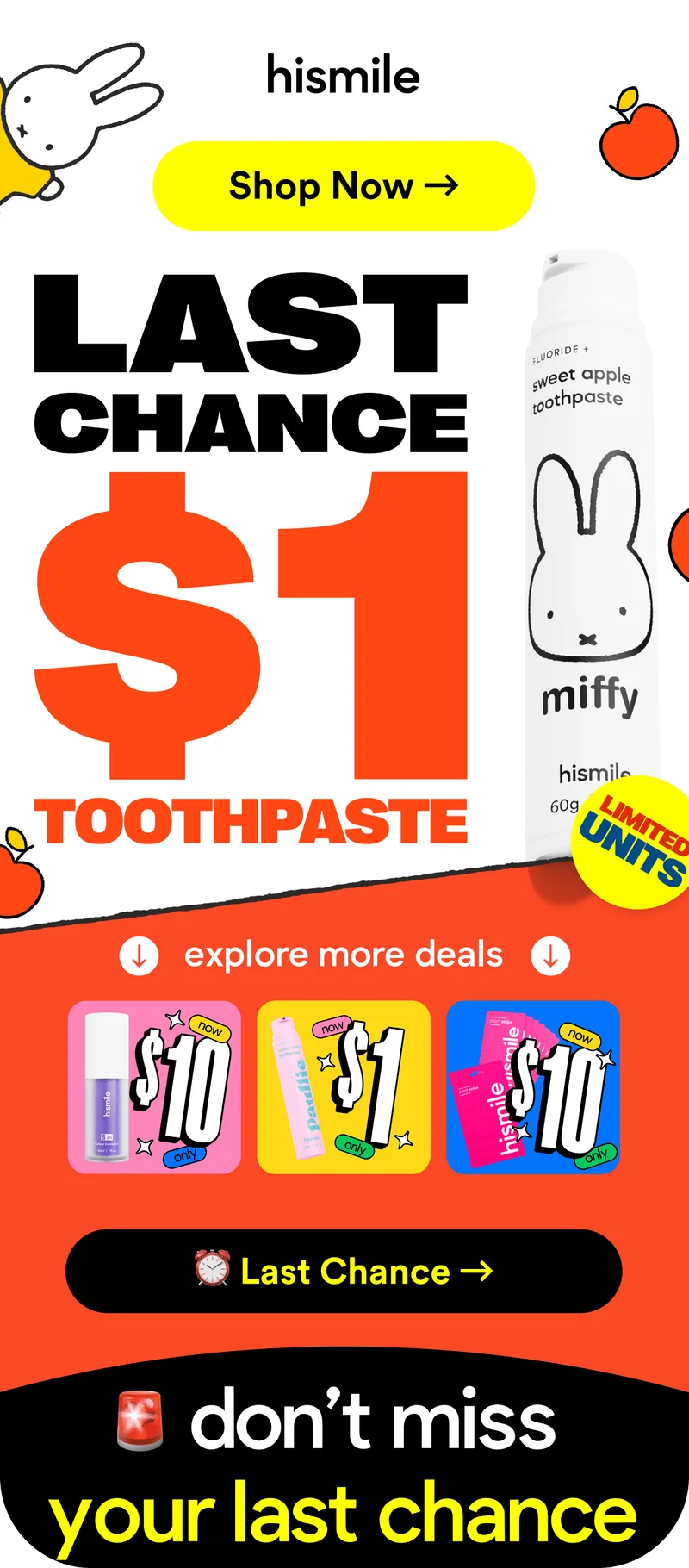 Shop now - Last Chance $1 Toothpaste - Explore more deals