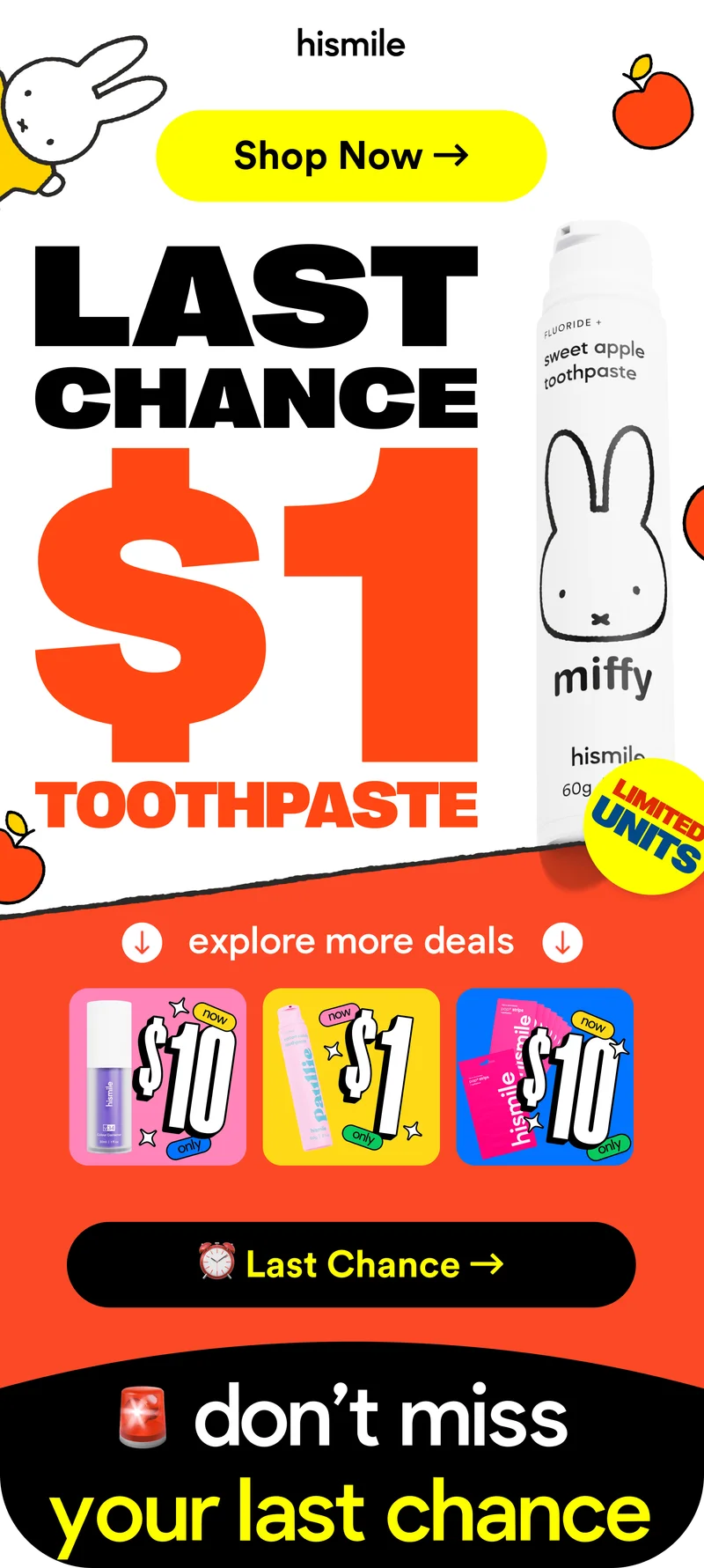 Shop now - Last Chance $1 Toothpaste - Explore more deals
