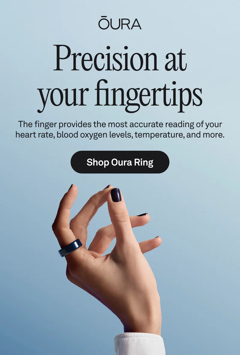 The finger provides the most accurate reading of your heart rate, blood oxygen levels, temperature, and more.