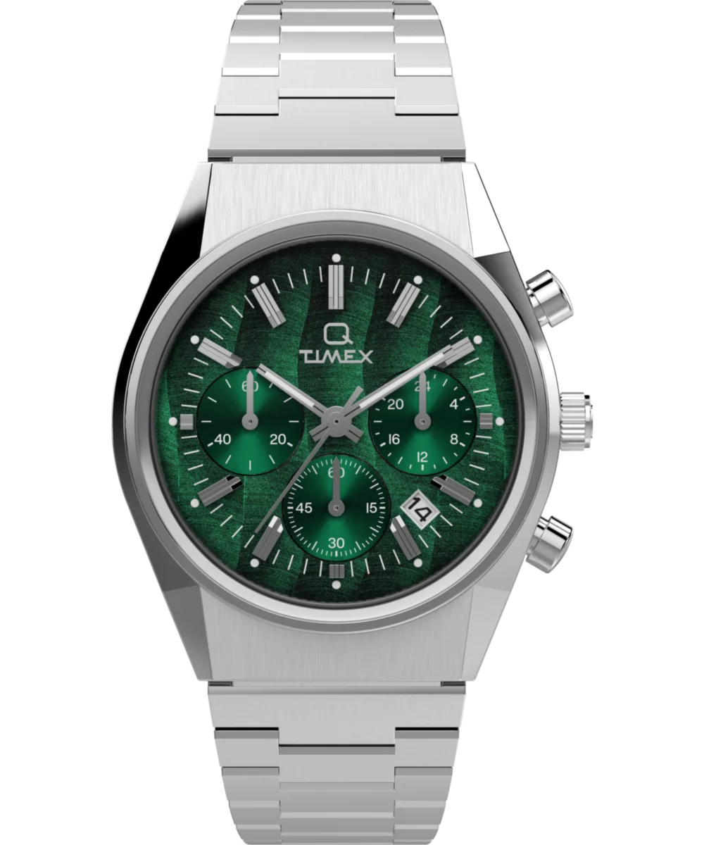 Image of Q Timex®&nbsp;Falcon Eye Chronograph 40mm Stainless Steel Bracelet