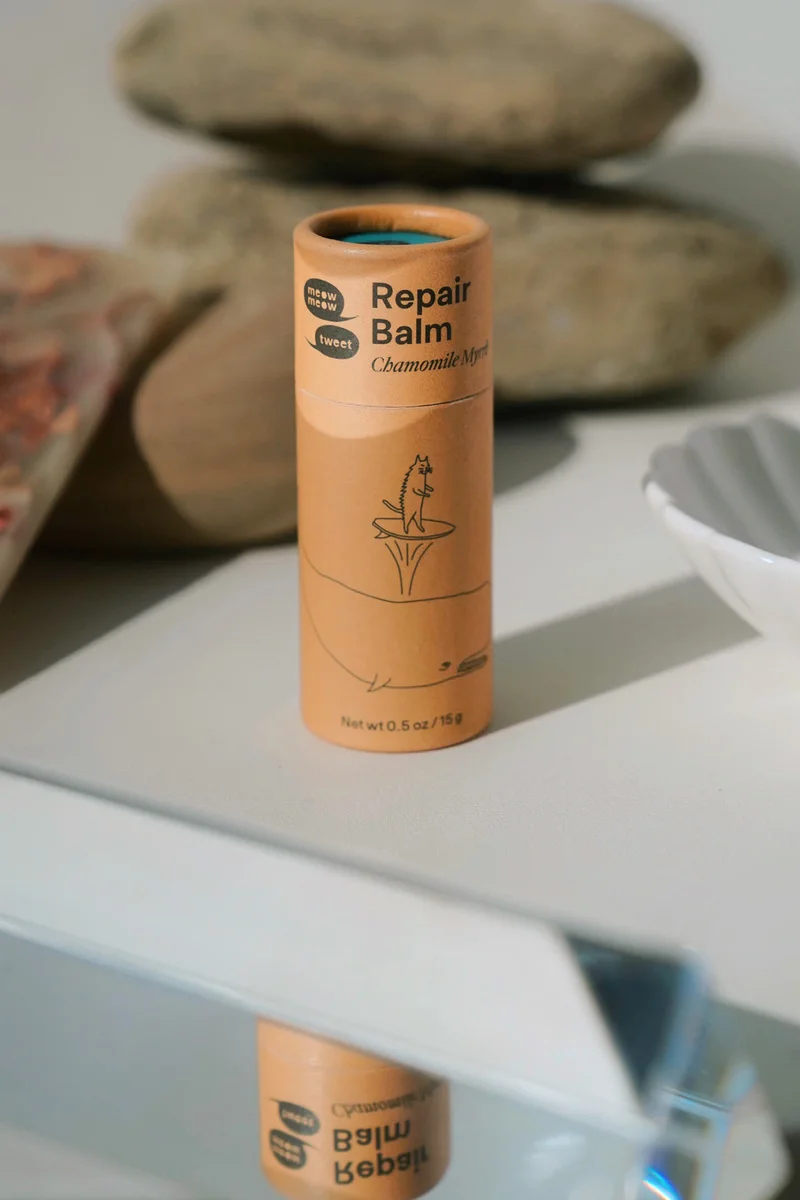 A BROWN TUBE ON A DESK