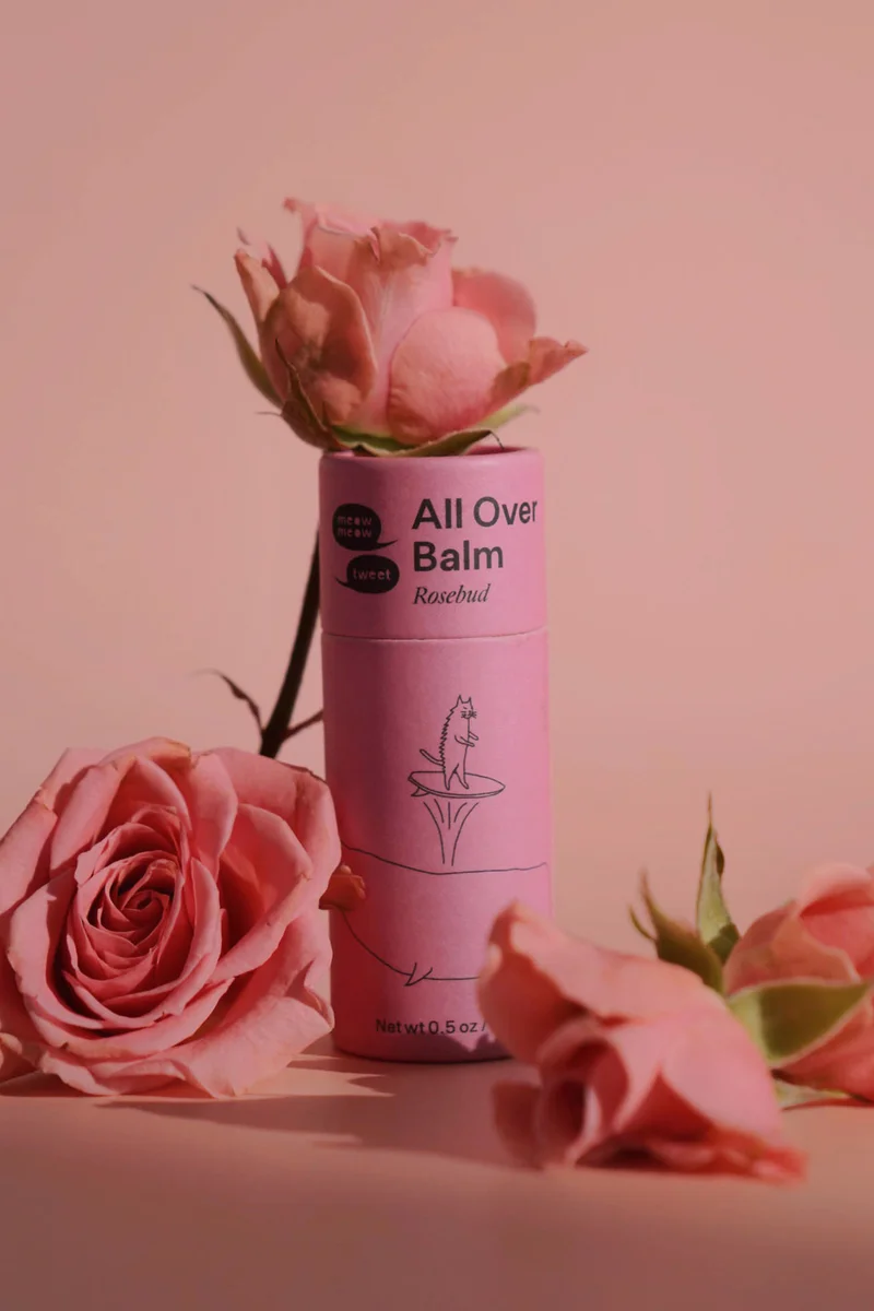 A pink tube with pink roses set up all over it