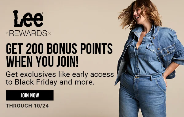 Lee Rewards: Get 200 bonus points when you join! Join Now.