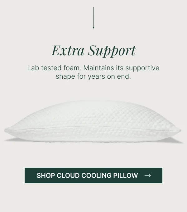 Extra Support • Lab tested foam. Maintains its supportive shape for years on end.