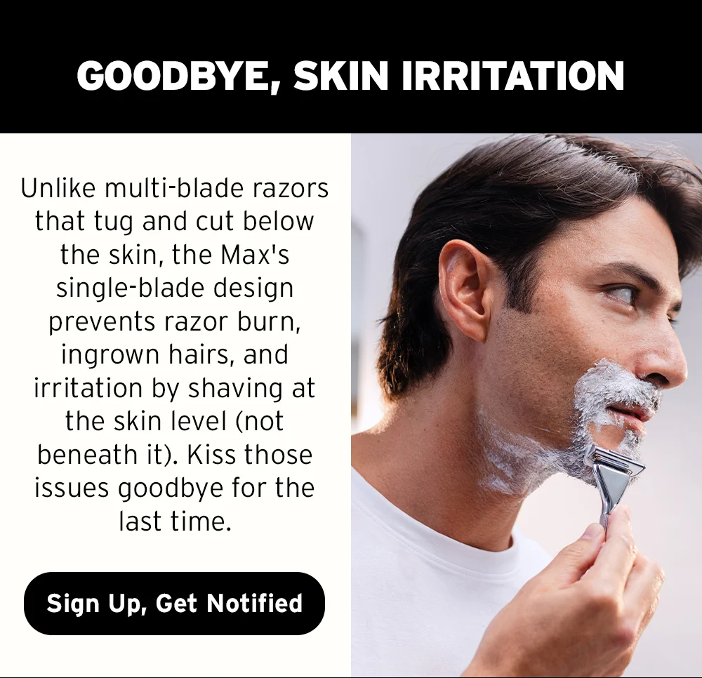 Goodbye skin irritation. Sign up get notified.