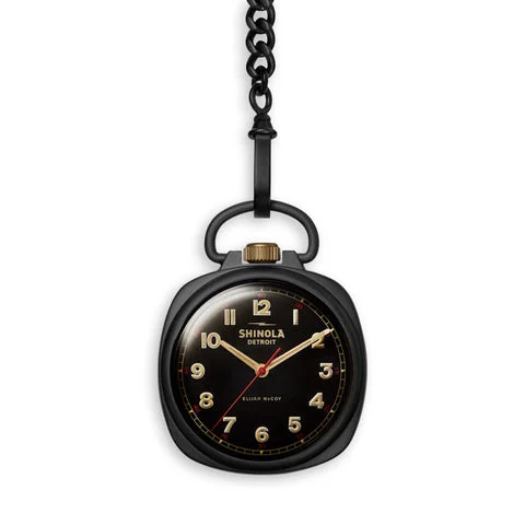 Shinola Elijah McCoy Mechanic Pocket Watch