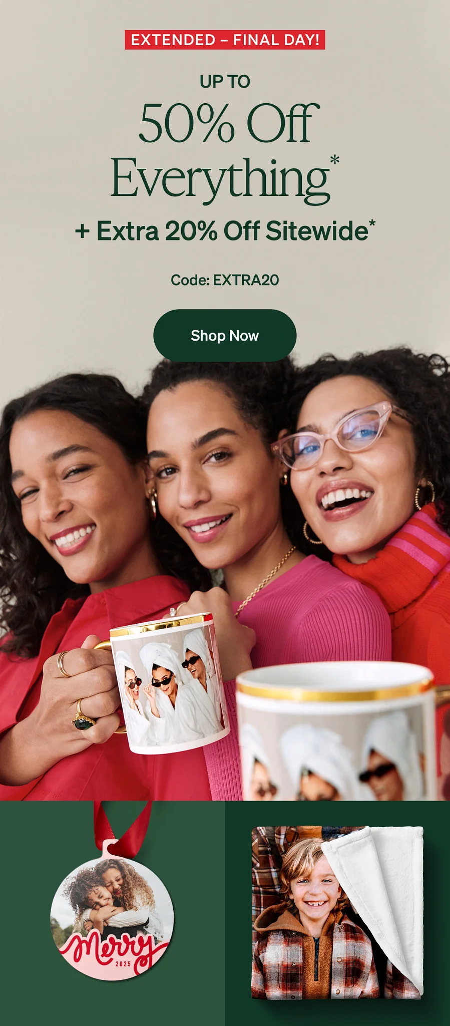 Up to 50% Off Everything + Extra 20% Off Sitewide