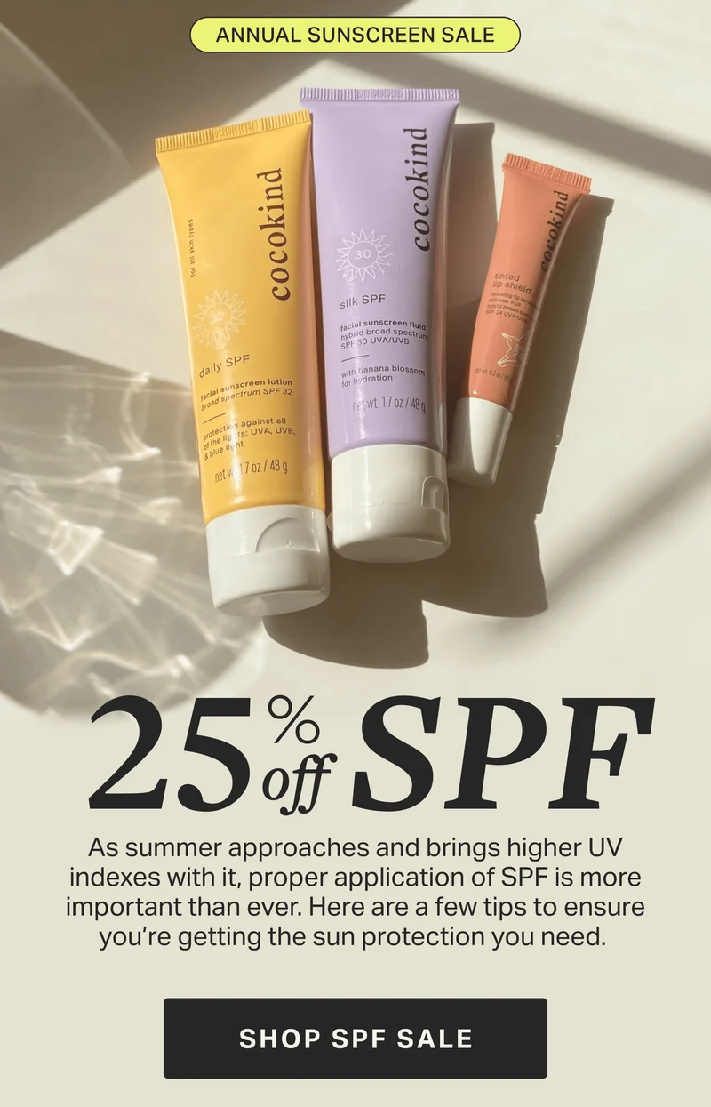 ANNUAL SUNSCREEN SALE 25 % Off SPF