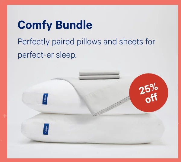 [25% off] >> Comfy Bundle >> Perfectly paired pillows and sheets for perfect-er sleep. >>