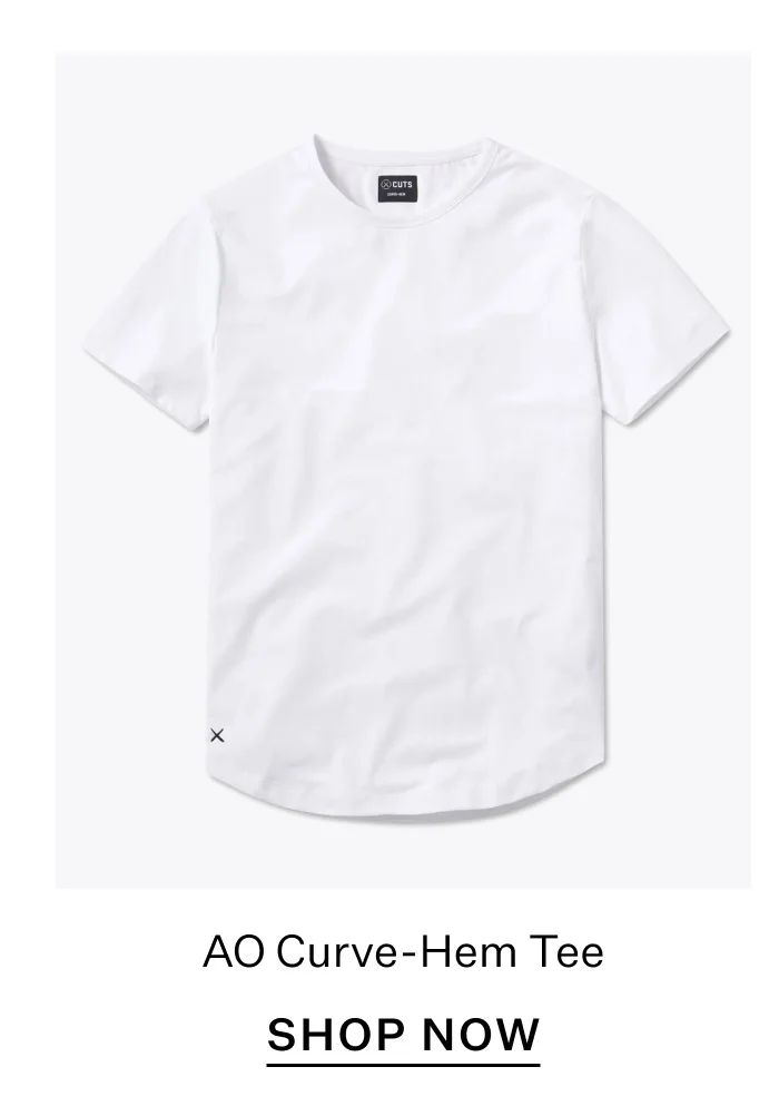 AO Curve-Hem Tee White