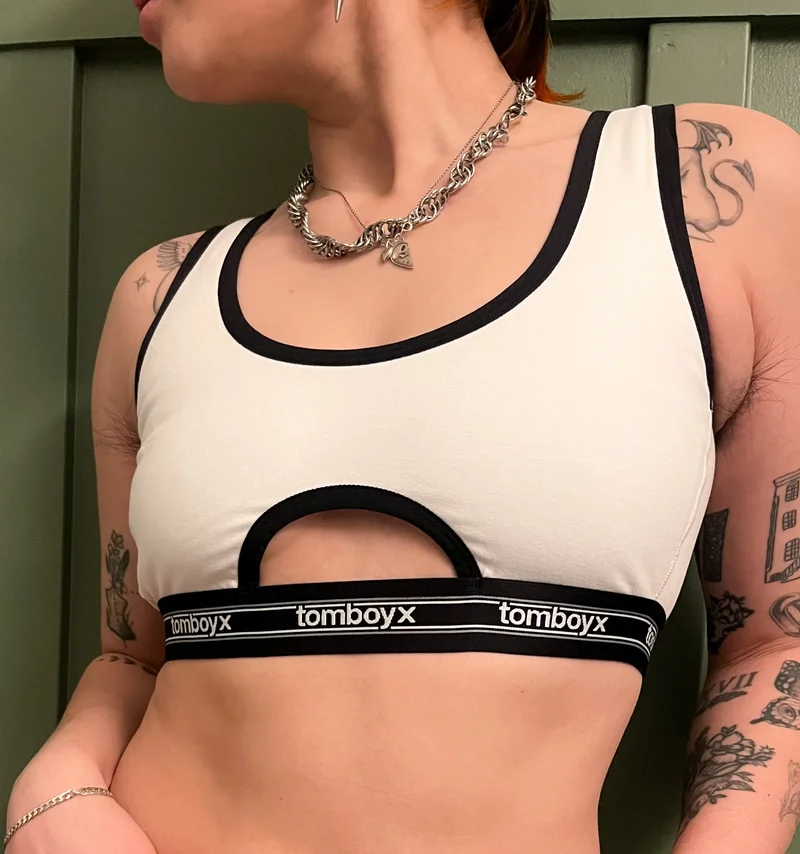 Image of Peekaboo Soft Bra - Retro White