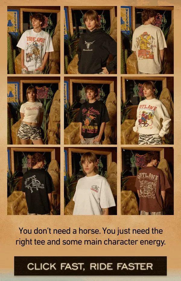 A 3x3 gallery of ecommerce images showcasing t-shirt designs