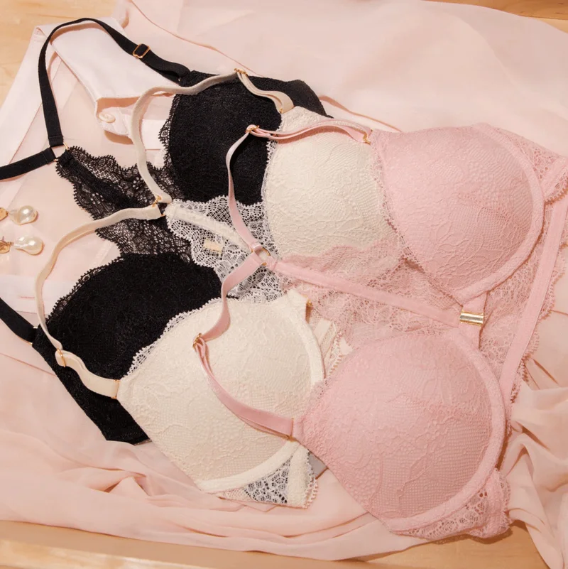 Image of Lace Racerback Lift Up Bra Trio Bundle