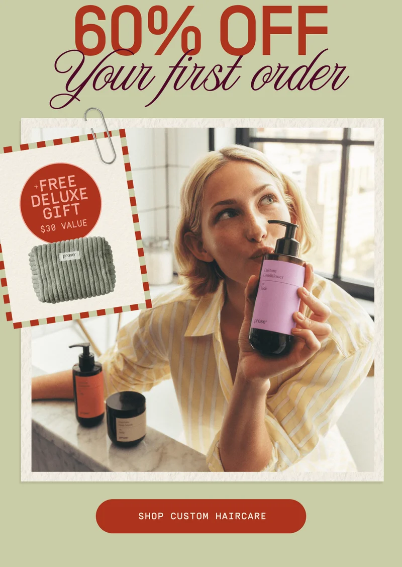 60% off your first order