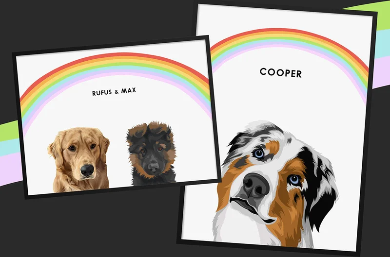Modern Memorial Pet Portrait