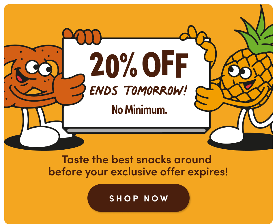 20% Off Ends Tomorrow! No Minimum