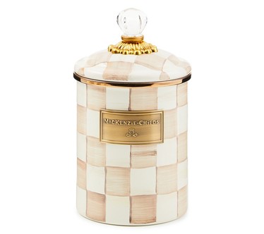 MacKenzie- Childs Enamel Check Medium Canister
