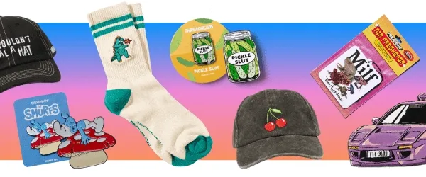 Mix & match socks, hats, pins, stickers + more. Add any 3 accessories to your cart to save 25%.