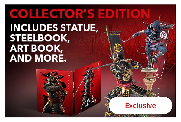 COLLECTOR'S EDITION INCLUDES STATUE, STEELBOOK, ART BOOK, AND MORE.