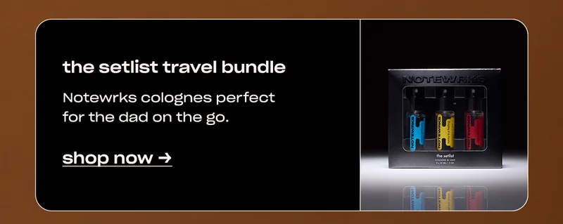 the setlist travel bundle Notewrks colognes perfect for the dad on the go.