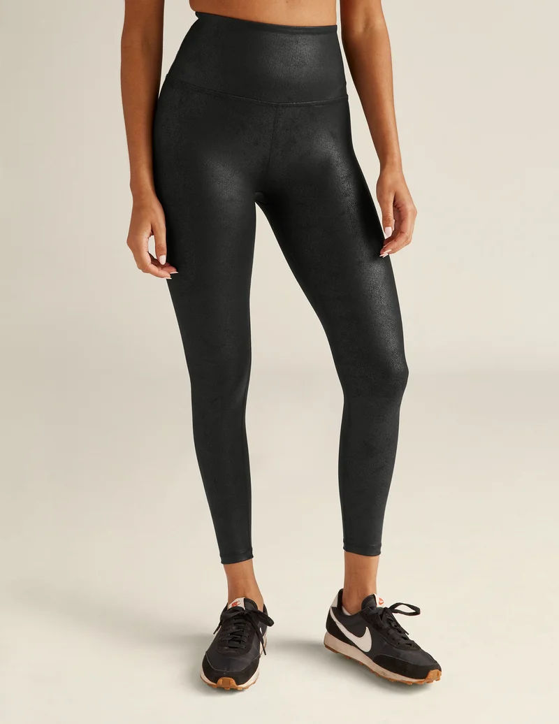 Image of Leatherette High Waisted Midi Legging