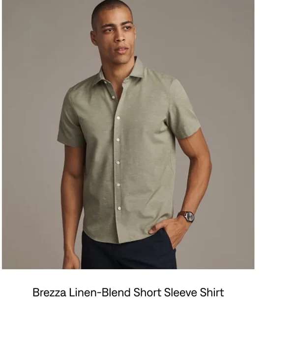 Brezza Linen-Blend Short Sleeve Shirt